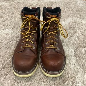 Wolverine Dura Shocks Boots I-90- Size 12 - Brown